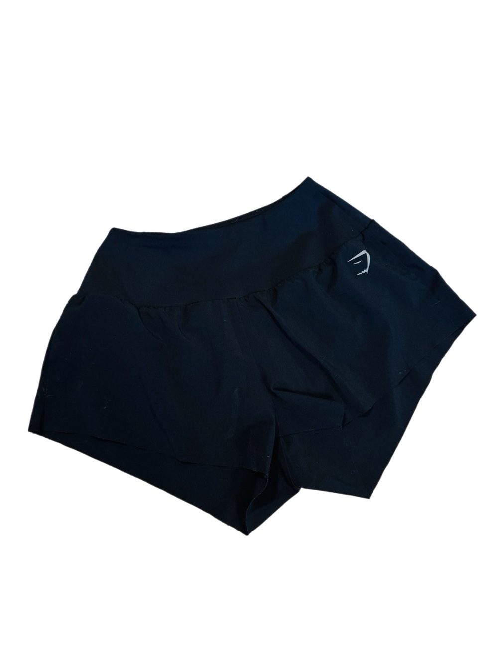 Gymshark high waist flowy black running shorts